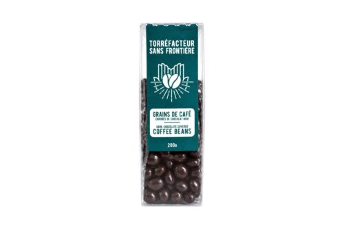 Grains de café enrobés de chocolat noir 200 g – Torréfacteur sans frontière